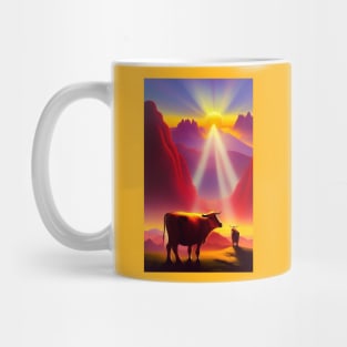 Cows at sunset Mug